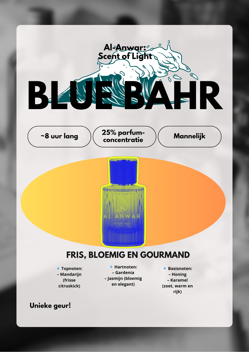 Al-Anwar Blue Bahr | Heren Geur met Frisse Citrusnoten